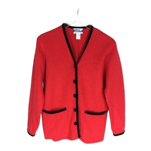 Vintage Pendleton Wool Velvet Red Blazer Sz M - Picture 1 of 4